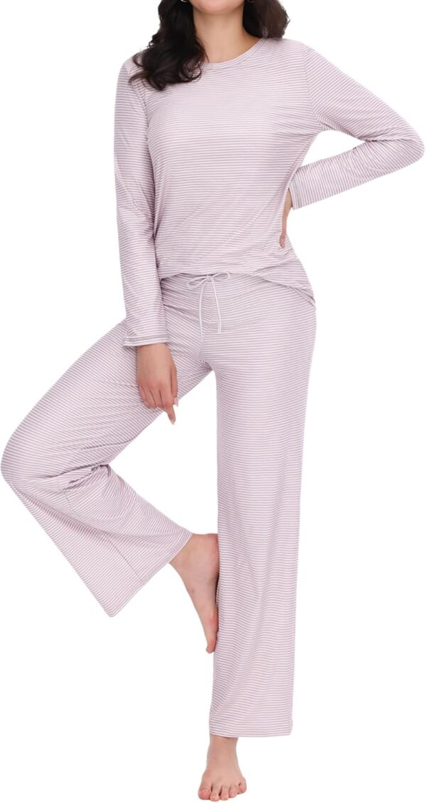 Womens Pajama Sets - Soft 2 Piece Lounge Sets for Women, Long Sleeve Sleepwear & Loungewear Pjs Set